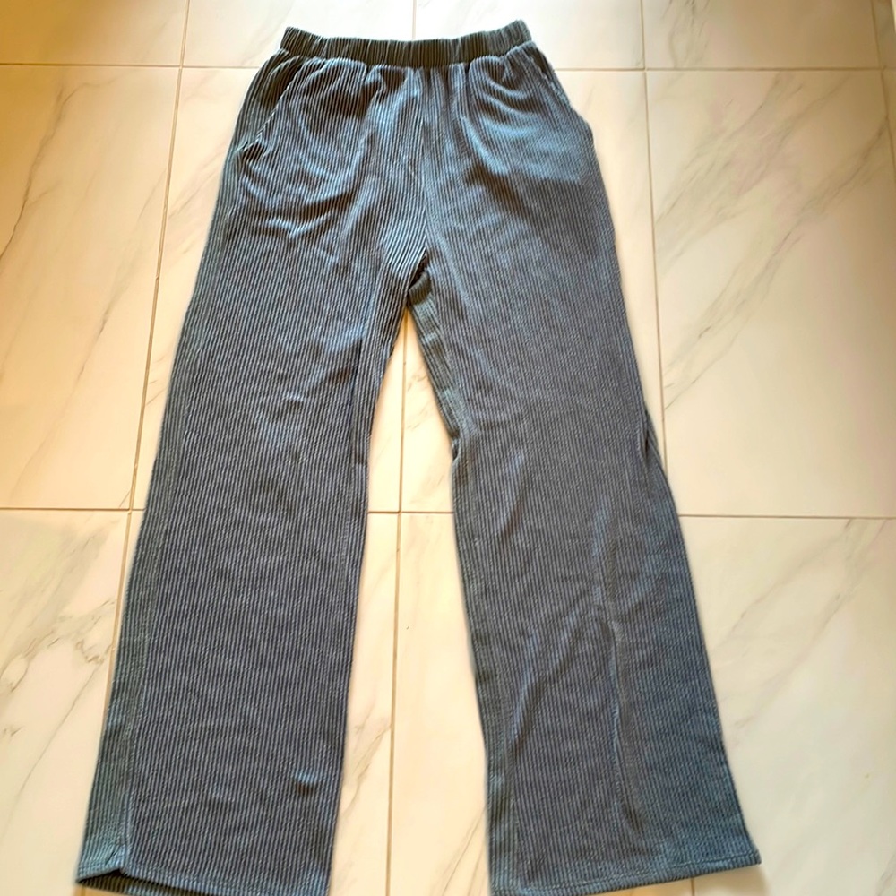 Ribbed Wide Leg Pants